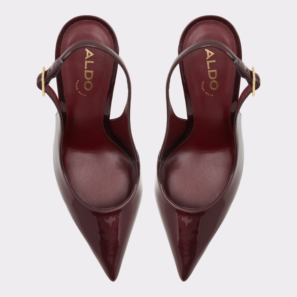 Aldo Burgundy Slingback Heels
